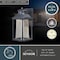Vaxcel Freeport Aluminum 1 Light LED Dusk to Dawn Black Outdoor Wall Lantern Clear Glass T0309 - alternate 8